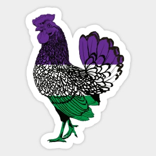 Chicken 3: Genderqueer Pride (2022) Sticker